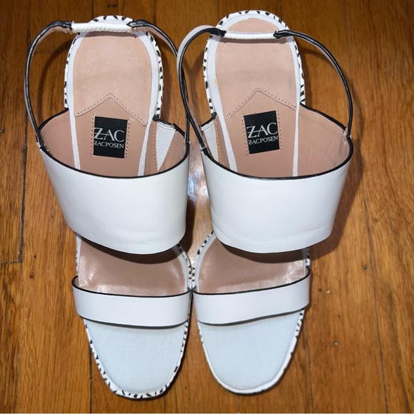 ZAC Zac Posen Virginia Block Platform Heel Slingback Sandals New In Box NWT - Picture 2 of 12